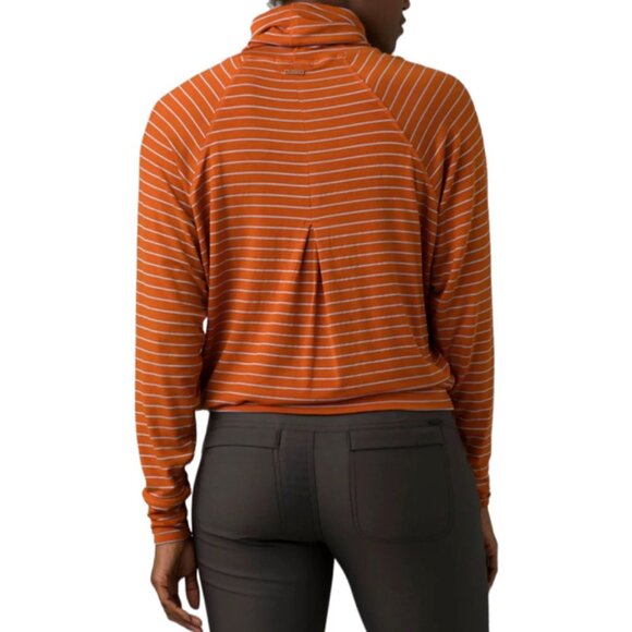 NWT prAna Sol Protect Orange Striped Turtleneck - Size M - Picture 6 of 8